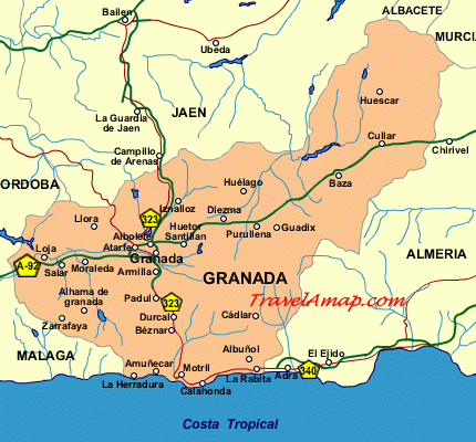 西班牙-格拉那达地图
