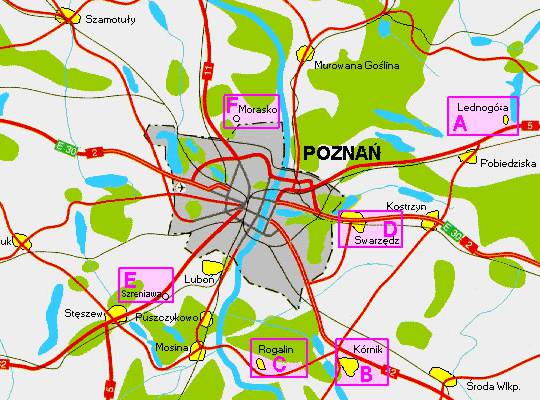 波兰-波茲南地图
