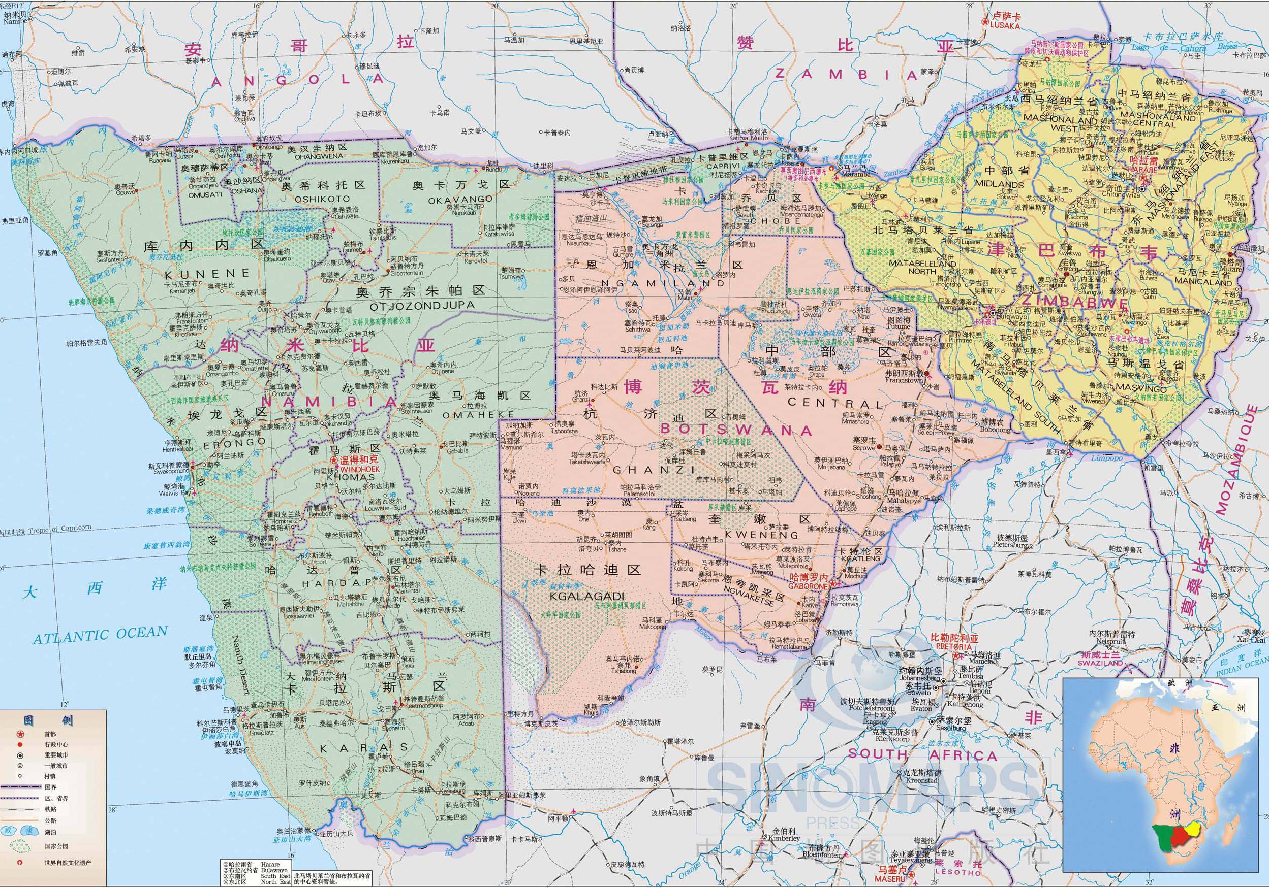 纳米比亚地图