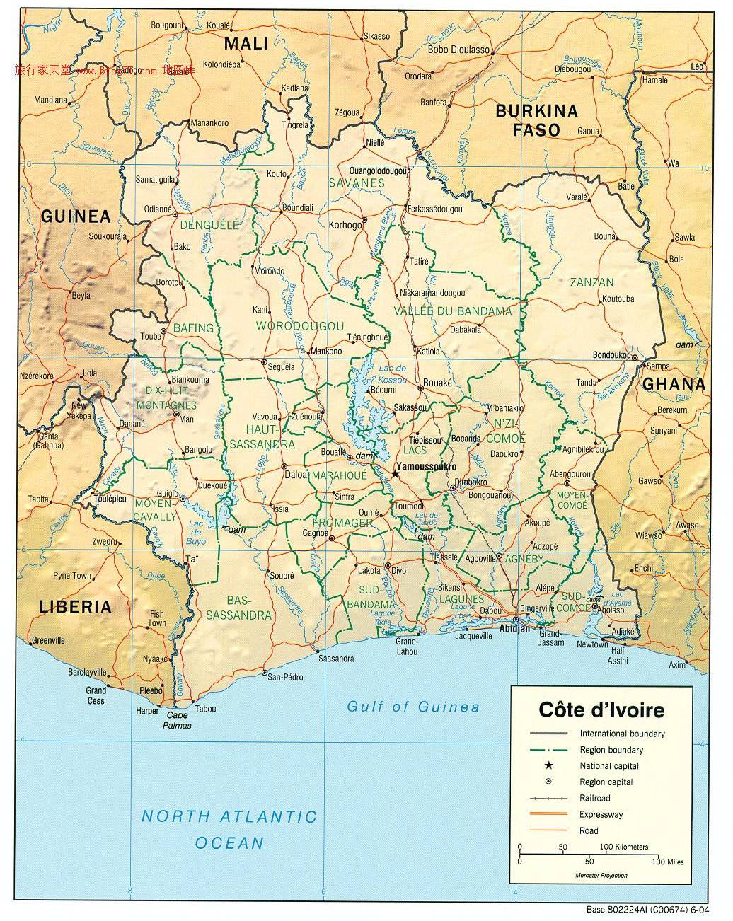 科特迪瓦地图