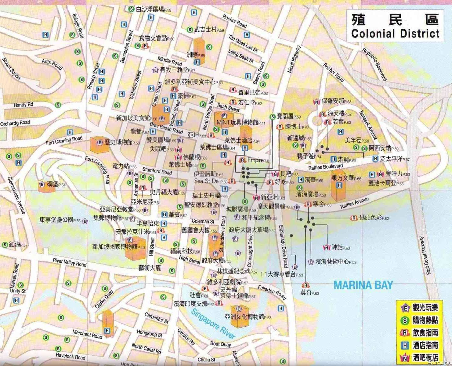 新加坡殖民区地图